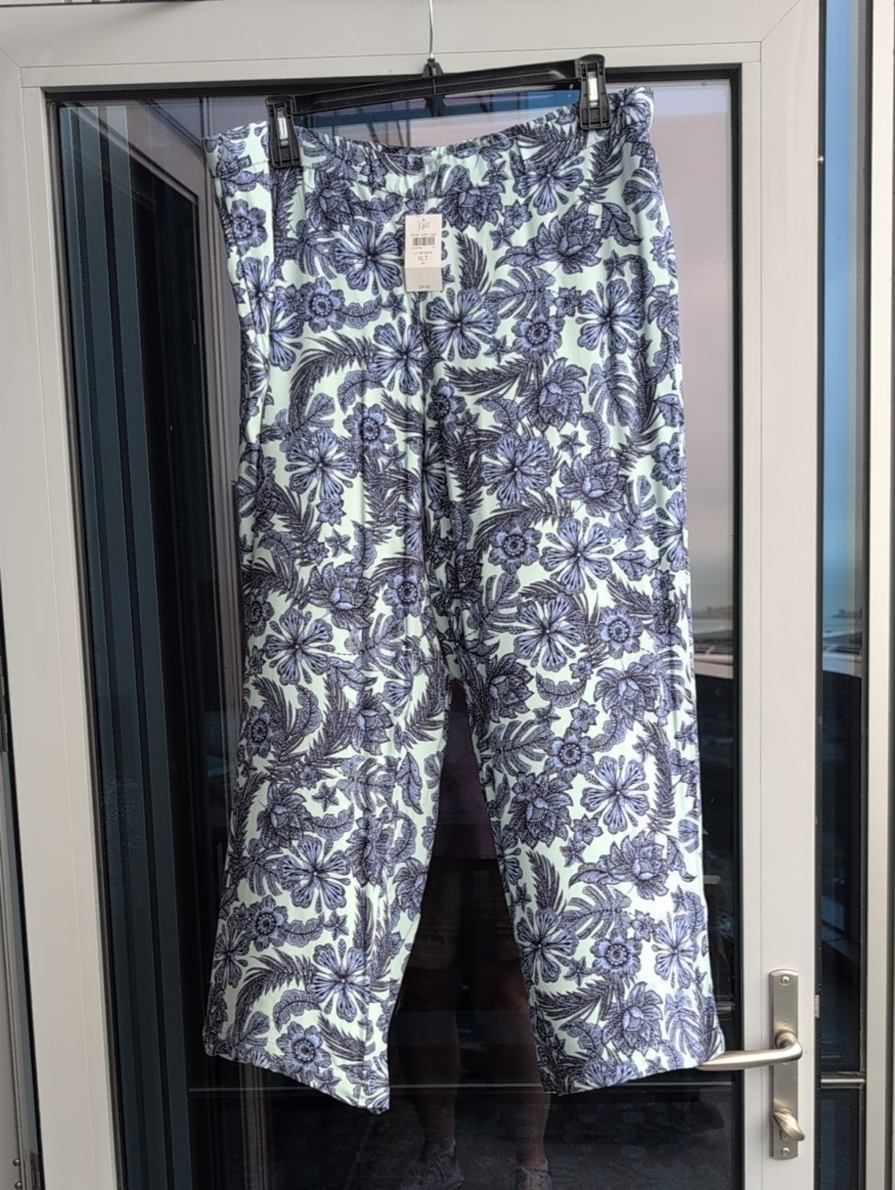 J. Jill NWT, Light Blue and Navy Floral Pants, XLT